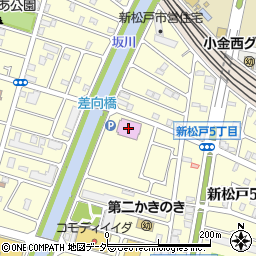 松戸市市民交流会館運動施設体育館周辺の地図