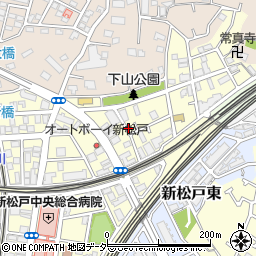 千葉県松戸市新松戸1丁目周辺の地図