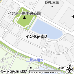 埼玉県三郷市インター南2丁目周辺の地図