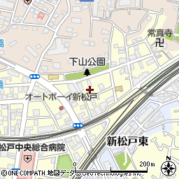 千葉県松戸市新松戸1丁目116周辺の地図