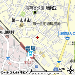 スペースＥＣＯ増尾駅前駐車場周辺の地図