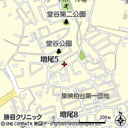 千葉県柏市増尾5丁目10周辺の地図