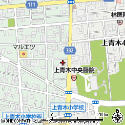 川口上青木郵便局周辺の地図