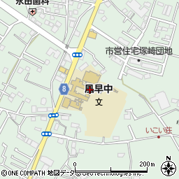 千葉県柏市塚崎1319周辺の地図
