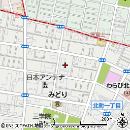 埼玉県蕨市北町4丁目3周辺の地図