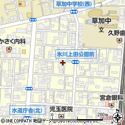 極真カラテ　埼玉県木村道場草加本部周辺の地図