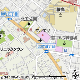 松屋蕨北町店周辺の地図