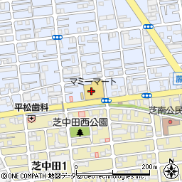 不二家　マミーマート川口芝店周辺の地図