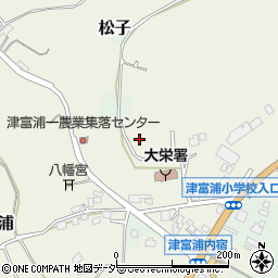 千葉県成田市津富浦周辺の地図