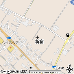 千葉県香取郡東庄町新宿周辺の地図