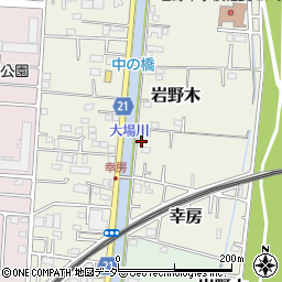 埼玉県三郷市岩野木260周辺の地図