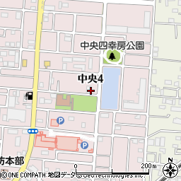 埼玉県三郷市中央4丁目周辺の地図