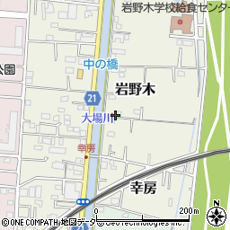 埼玉県三郷市岩野木206周辺の地図