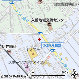 埼玉県狭山市水野448周辺の地図