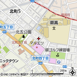 埼玉県蕨市北町5丁目4-22周辺の地図