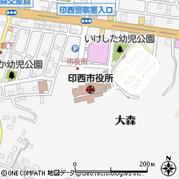 千葉県印西市周辺の地図