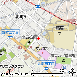 埼玉県蕨市北町5丁目4-16周辺の地図