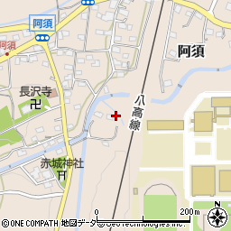 埼玉県飯能市阿須78周辺の地図