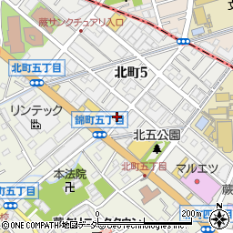 埼玉県蕨市北町5丁目9-28周辺の地図