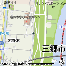 埼玉県三郷市岩野木158周辺の地図
