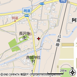 埼玉県飯能市阿須83周辺の地図