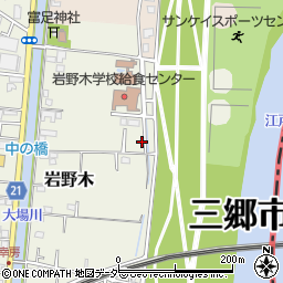 埼玉県三郷市岩野木159周辺の地図