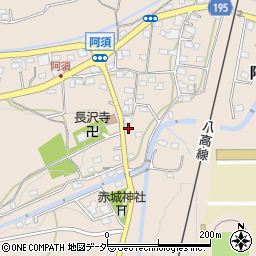 埼玉県飯能市阿須444周辺の地図