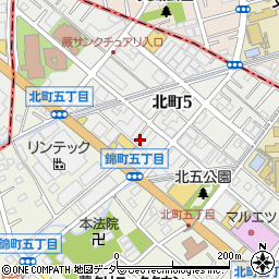 埼玉県蕨市北町5丁目9-22周辺の地図