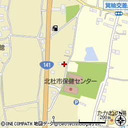 山梨県北杜市高根町箕輪674周辺の地図