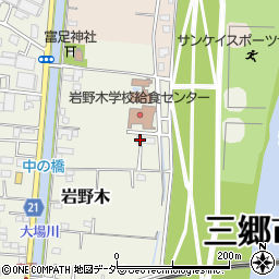 埼玉県三郷市岩野木161周辺の地図