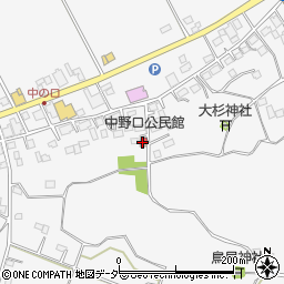 中野口公民館周辺の地図