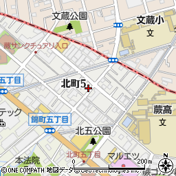 埼玉県蕨市北町5丁目8-27周辺の地図