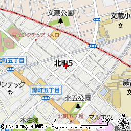 埼玉県蕨市北町5丁目8-14周辺の地図