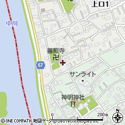 埼玉県三郷市上口1丁目19周辺の地図