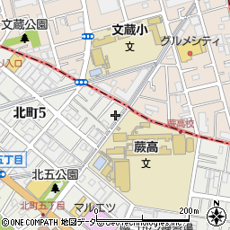 埼玉県蕨市北町5丁目7-21周辺の地図