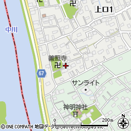 埼玉県三郷市上口1丁目21周辺の地図