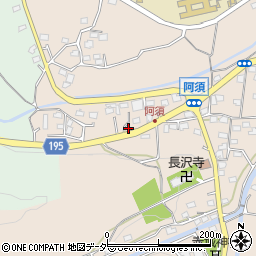 埼玉県飯能市阿須130周辺の地図