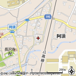 埼玉県飯能市阿須57周辺の地図