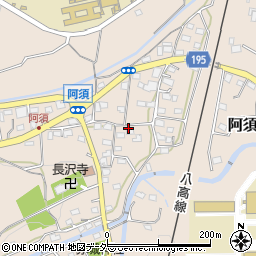 埼玉県飯能市阿須91周辺の地図