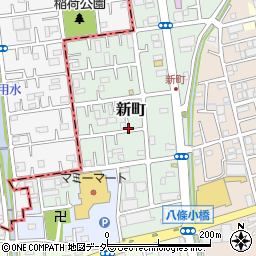 埼玉県八潮市新町周辺の地図