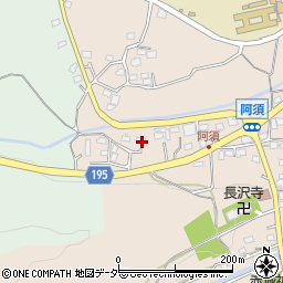 埼玉県飯能市阿須125周辺の地図