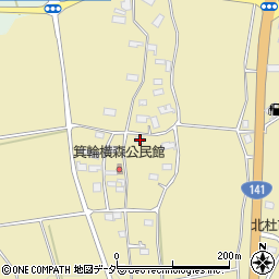 山梨県北杜市高根町箕輪597周辺の地図