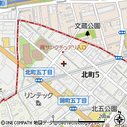 埼玉県蕨市北町5丁目10-7周辺の地図