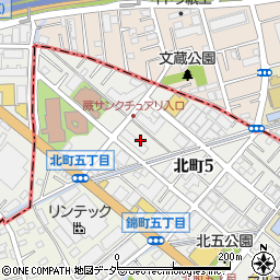 埼玉県蕨市北町5丁目10周辺の地図