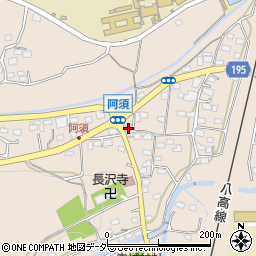 埼玉県飯能市阿須139-8周辺の地図