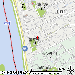 埼玉県三郷市上口1丁目32周辺の地図
