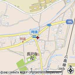 埼玉県飯能市阿須139-1周辺の地図