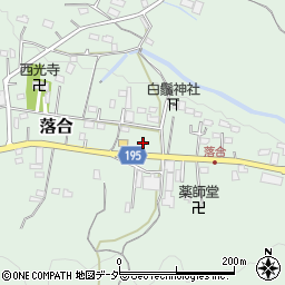 埼玉県飯能市落合周辺の地図
