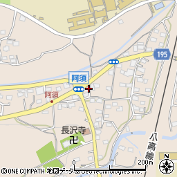 埼玉県飯能市阿須139周辺の地図