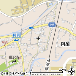 埼玉県飯能市阿須150周辺の地図